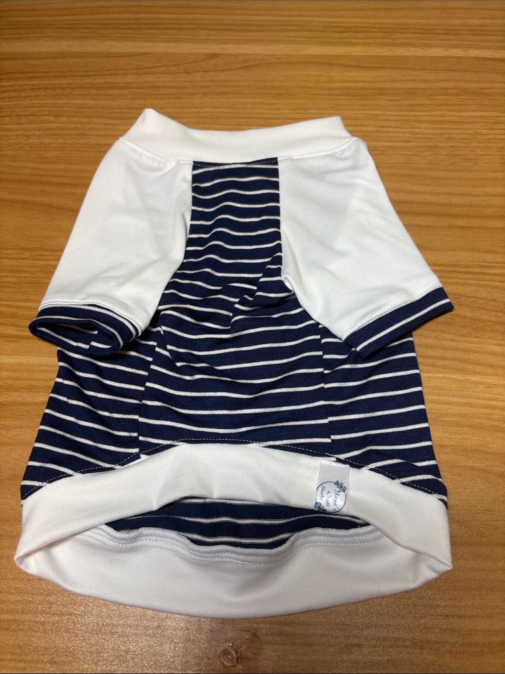 Dog Navy & White Striped Tee